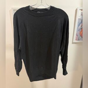 Theory Women's Wool Black Crewneck Sweater